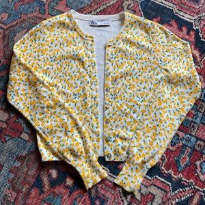 Yellow flower sweater